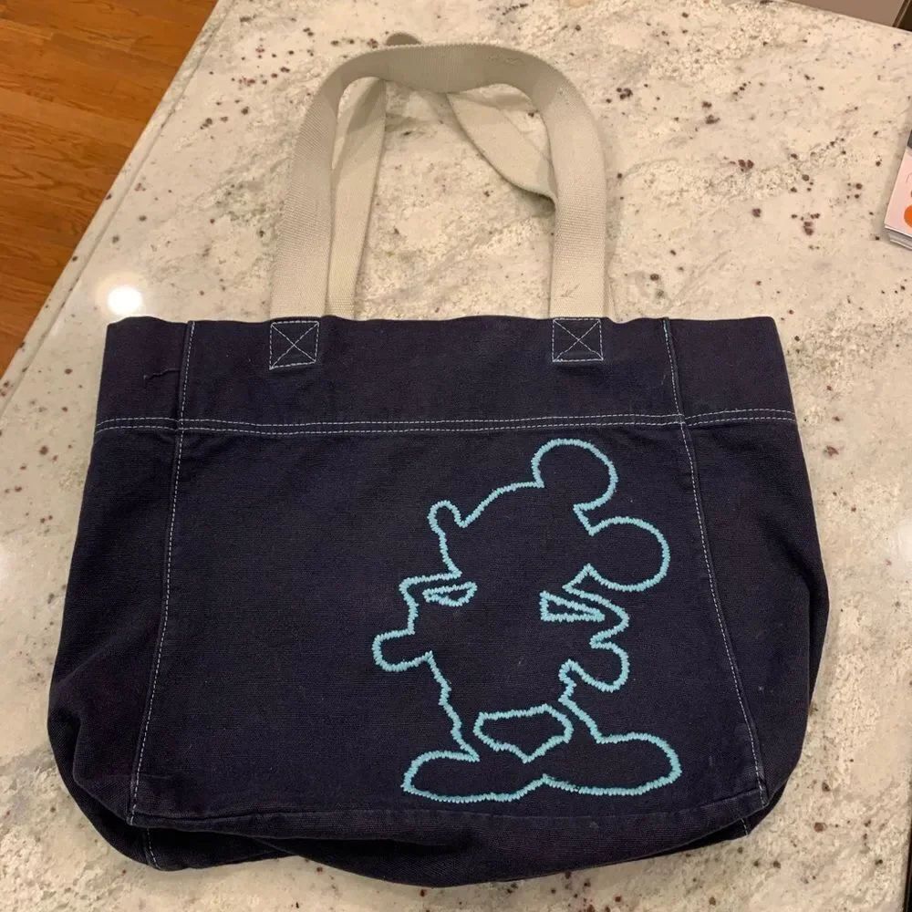 Disneyland Resorts Canvas Mickey Silhouette Bag